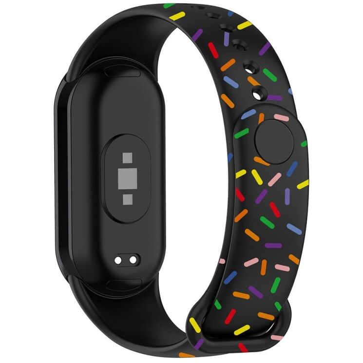 Ремешок Deexe Confetti для Xiaomi Mi Smart Band 8 - Black: фото 1 из 5