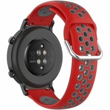 Ремінець Deexe Dual Color для годинників з шириною кріплення 20мм - Red / Grey: фото 1 з 8