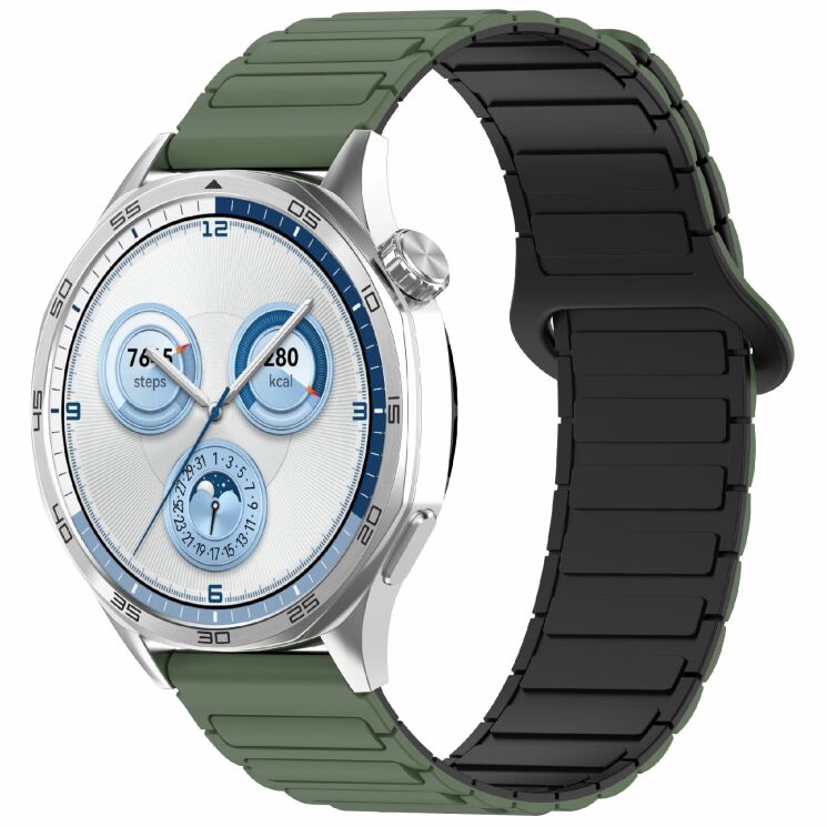 Ремінець Deexe Flexible Fit для годинників з шириною кріплення 20 мм - Army Green / Black: фото 2 з 9
