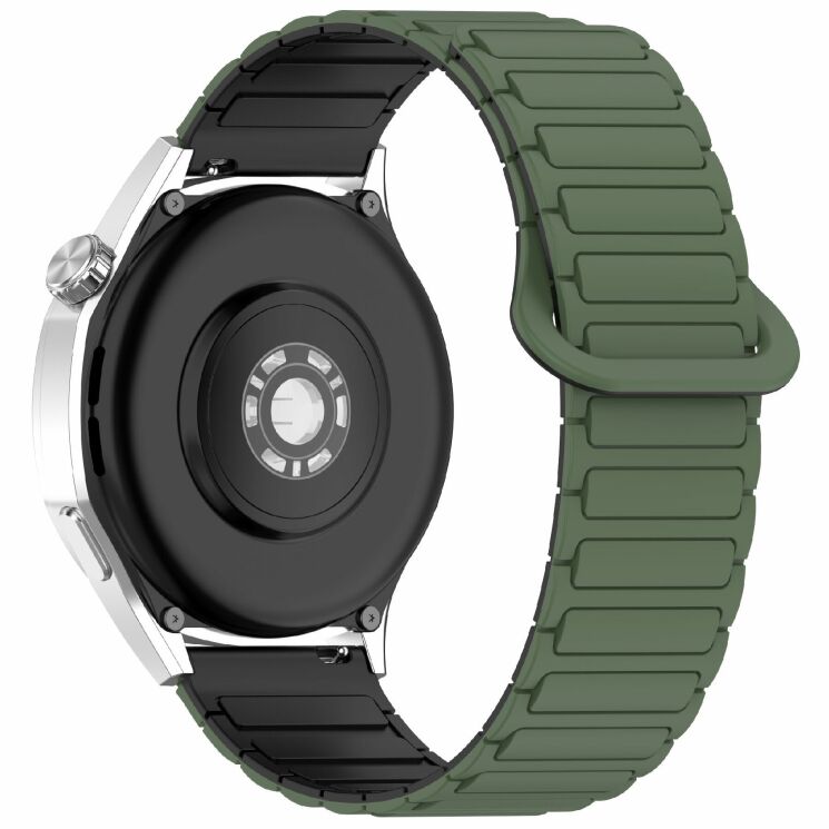 Ремінець Deexe Flexible Fit для годинників з шириною кріплення 20 мм - Army Green / Black: фото 1 з 9