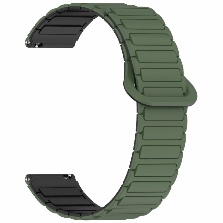 Ремінець Deexe Flexible Fit для годинників з шириною кріплення 20 мм - Army Green / Black: фото 3 з 9