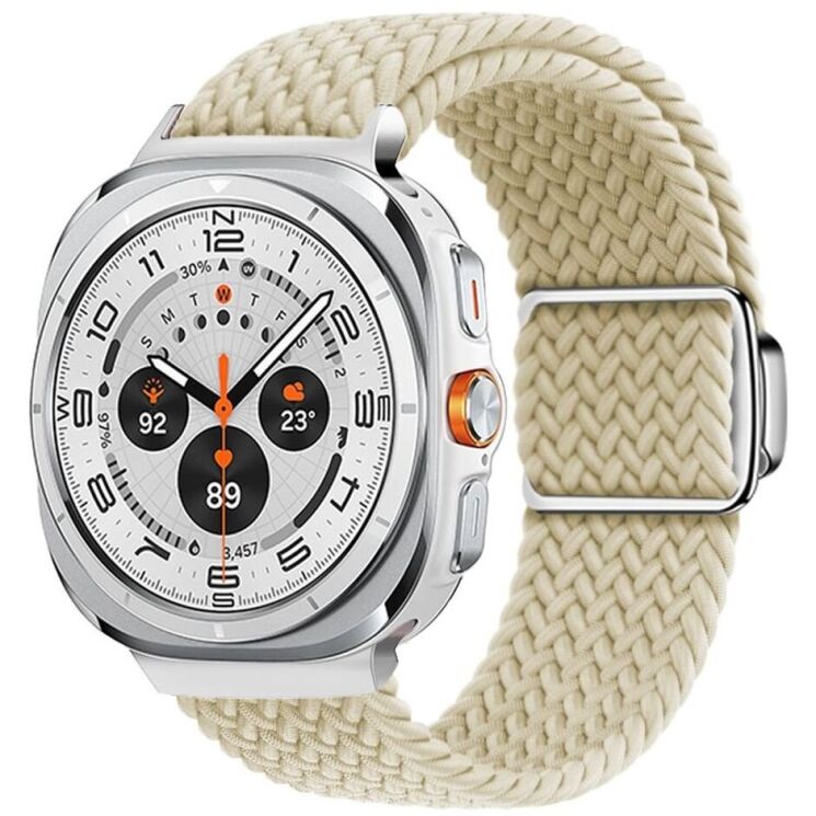 Ремешок Deexe Knitted Strap для Samsung Galaxy Watch Ultra (47mm) - Starlight: фото 2 из 5
