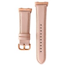 Ремешок Deexe Leather Strap для OPPO Watch (41мм) - Pink: фото 1 из 13