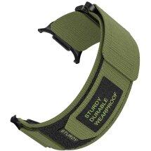 Ремінець Deexe Magic Tape для Samsung Galaxy Watch Ultra (47mm) - Army Green: фото 1 з 4