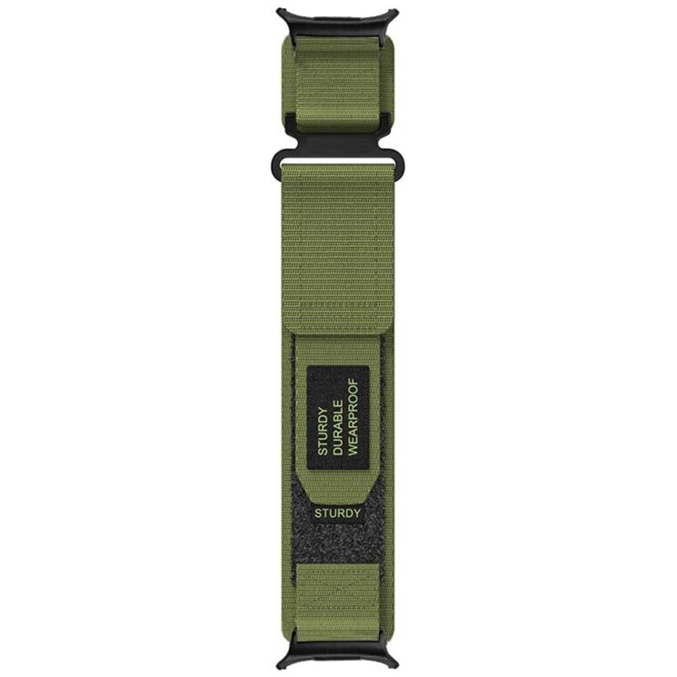 Ремінець Deexe Magic Tape для Samsung Galaxy Watch Ultra (47mm) - Army Green: фото 2 з 4