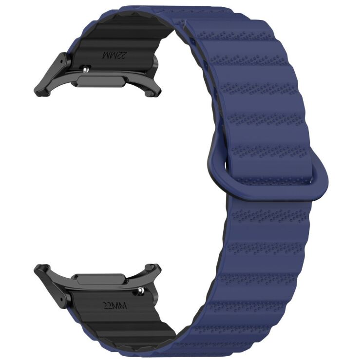 Ремешок Deexe Magnetic Strap для Samsung Galaxy Watch Ultra (47mm) - Dark Blue / Black: фото 3 из 7