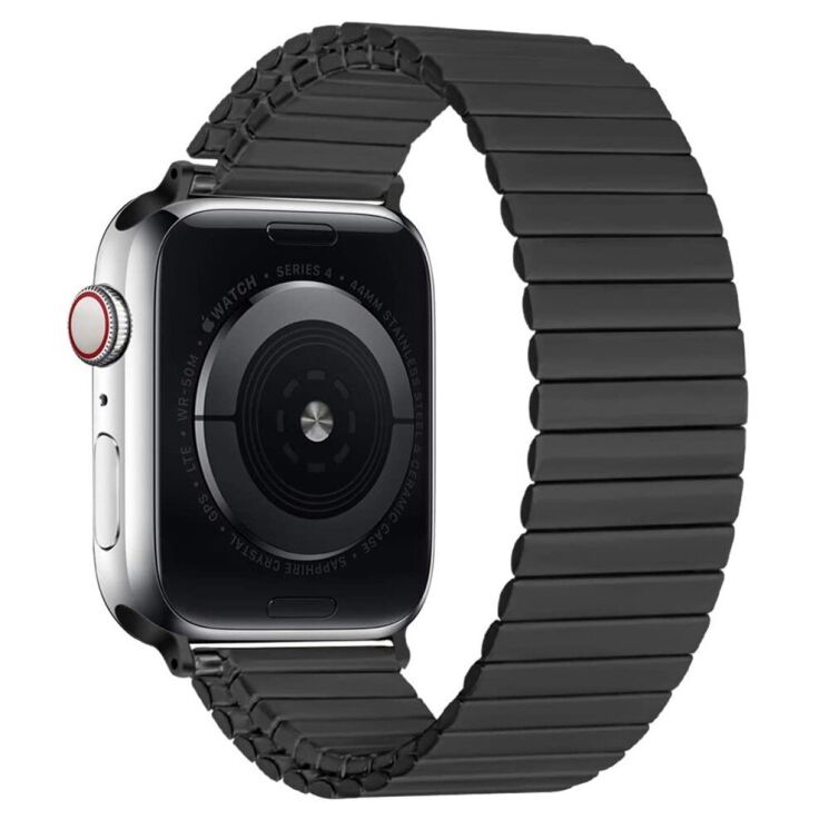 Ремінець Deexe Metal Loop для Apple Watch 46 / 45 / 44 / SE 44 / 42 (Series 1-3) / Ultra / Ultra 2 - Black: фото 1 з 7