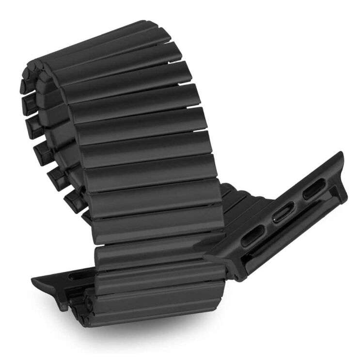 Ремінець Deexe Metal Loop для Apple Watch 46 / 45 / 44 / SE 44 / 42 (Series 1-3) / Ultra / Ultra 2 - Black: фото 3 з 7
