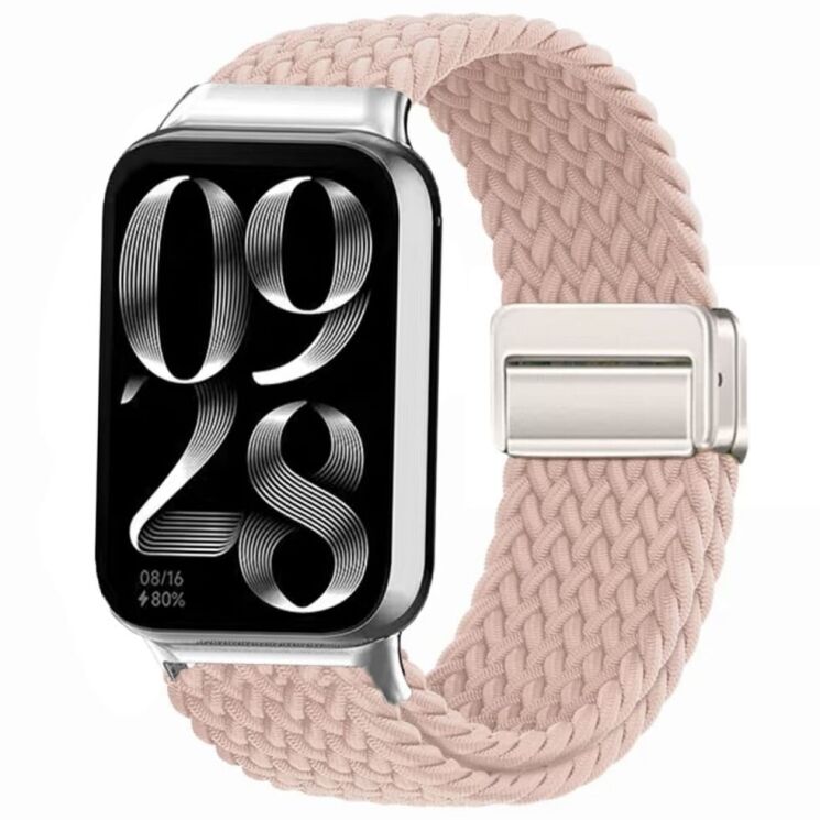 Ремінець Deexe Nylon Loop для Xiaomi Redmi Watch 4 / 5 / Mi Smart Band 8 Pro / Band 9 Pro - Pink: фото 2 з 6