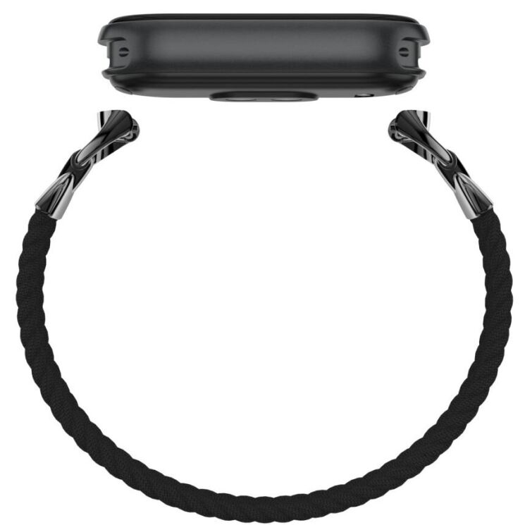 Ремешок Deexe Nylon Woven для Xiaomi Mi Smart Band 8 / Band 9 / Band 10 - Black: фото 2 из 5