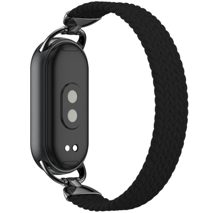 Ремешок Deexe Nylon Woven для Xiaomi Mi Smart Band 8 / Band 9 / Band 10 - Black: фото 1 из 5
