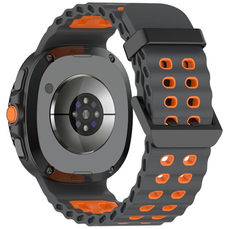 Ремешок Deexe Ocean Strap для Samsung Galaxy Watch 8 (40/44mm) / 8 Classic - Grey / Orange (384117HO) Ремешок Deexe Ocean Strap для Samsung Galaxy Watch 8 (40/44mm) / 8 Classic - Grey / Orange: фото 1 из 6