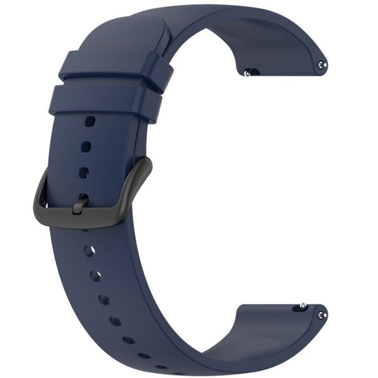 Ремінець Deexe Silicone Band для годинників з шириною кріплення 20мм - Dark Blue: фото 3 з 11
