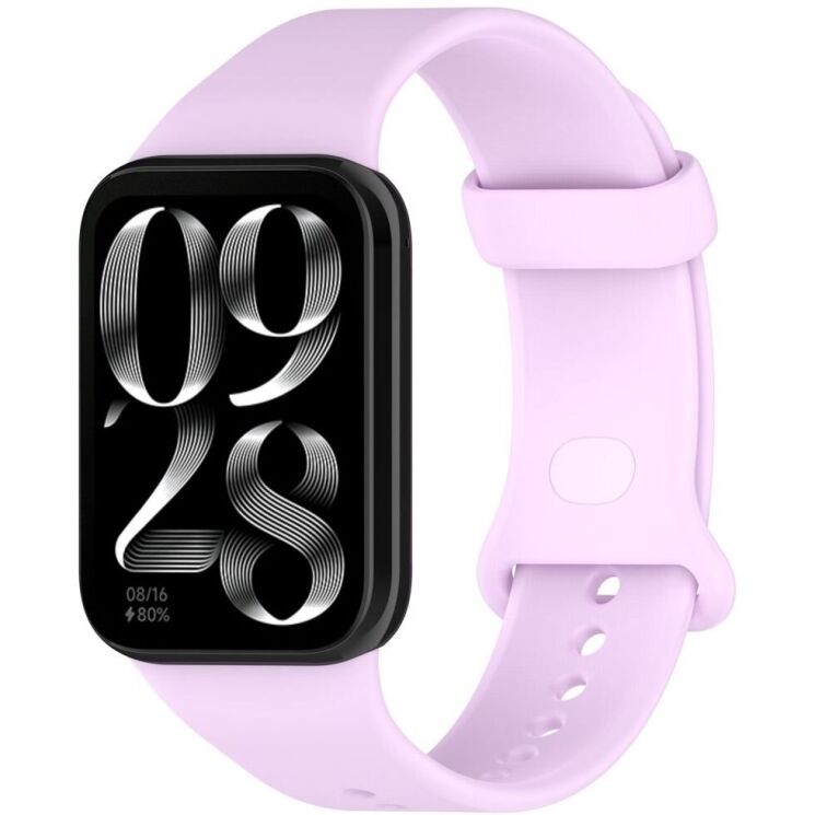 Ремешок Deexe Silicone Band для Xiaomi Mi Smart Band 9 Pro - Lilac Purple: фото 4 из 12