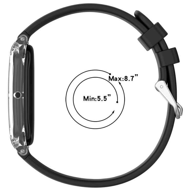 Ремешок Deexe Soft Silicone для Google Fitbit Air - Black: фото 9 из 9