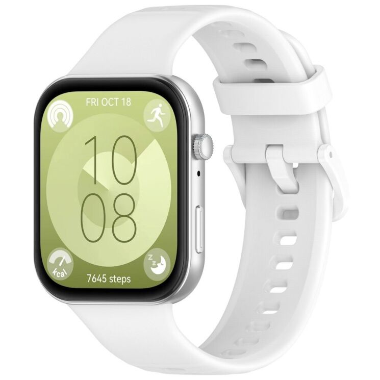Ремешок Deexe Soft Silicone для Huawei Watch Fit 3 - White: фото 4 из 7
