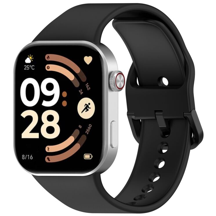 Ремешок Deexe Soft Silicone для Xiaomi Redmi Watch 6 - Black: фото 4 з 12