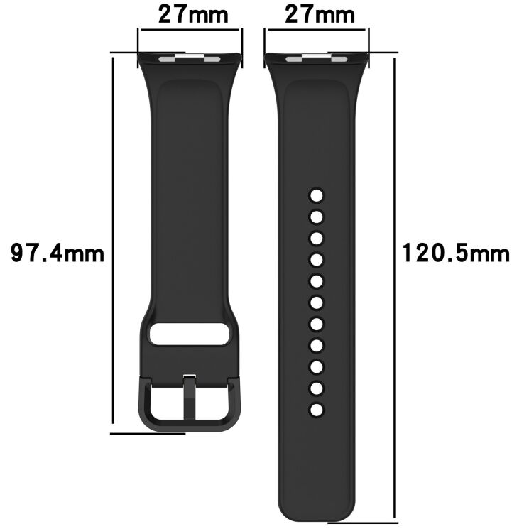Ремешок Deexe Soft Silicone для Xiaomi Redmi Watch 6 - Black: фото 12 з 12