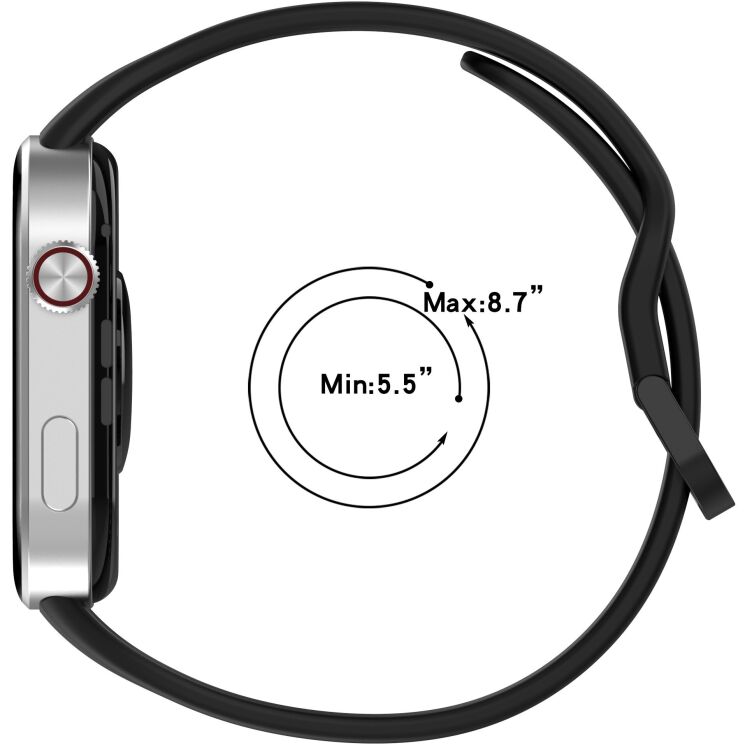 Ремешок Deexe Soft Silicone для Xiaomi Redmi Watch 6 - Black: фото 11 з 12