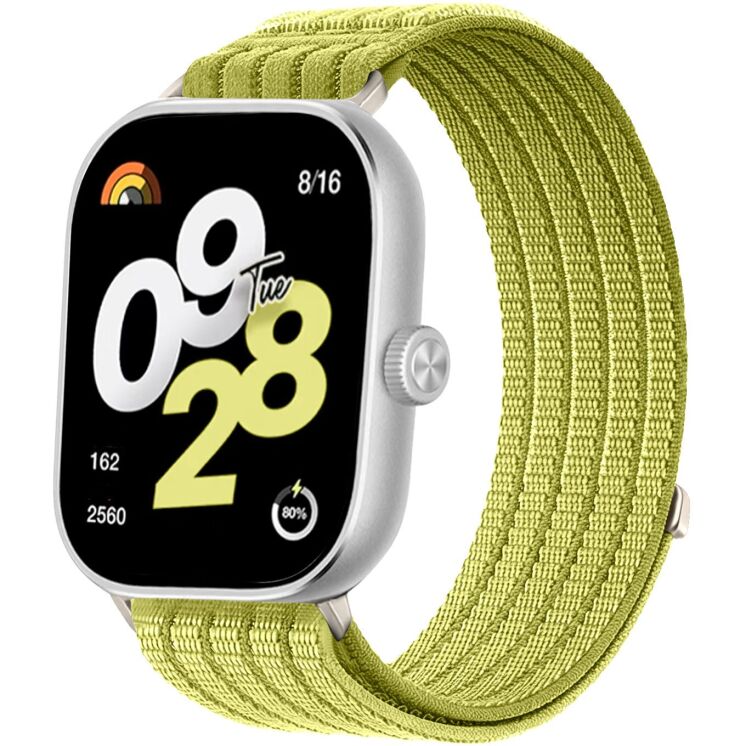 Ремешок Deexe Soft Weave для Xiaomi Redmi Watch 4 / Watch 5 / Watch 6 / Mi Smart Band 8 Pro / Band 9 Pro - Light Green: фото 2 из 5