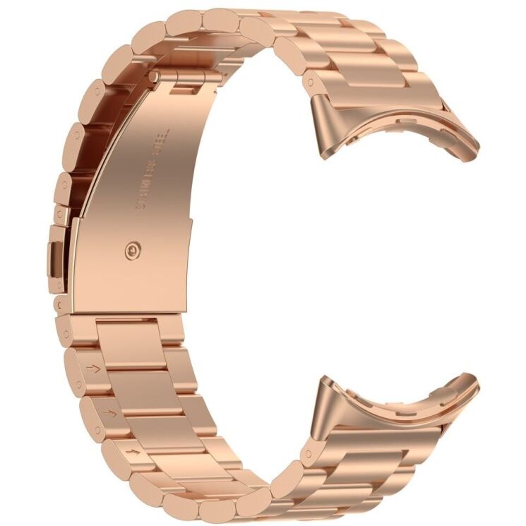 Ремешок Deexe Stainless Steel для Google Pixel Watch 3 (45mm) - Rose Gold: фото 3 из 9