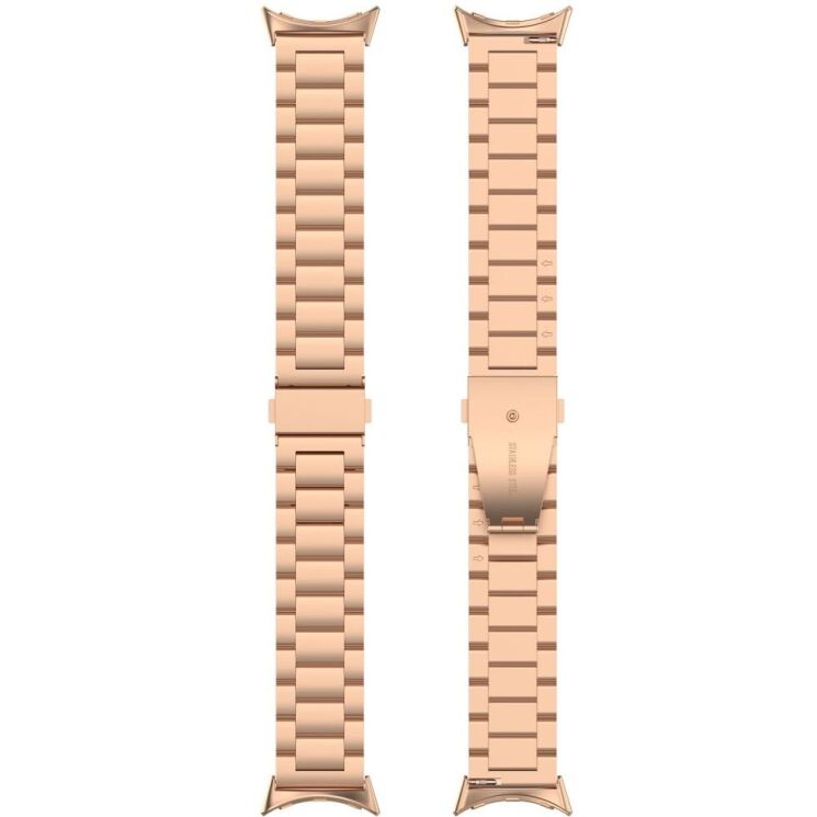 Ремешок Deexe Stainless Steel для Google Pixel Watch 3 (45mm) - Rose Gold: фото 4 из 9
