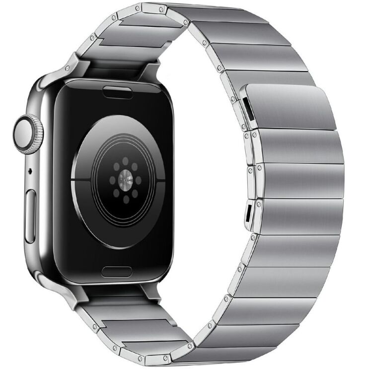Ремінець Deexe Stainless Steel Mag для Apple Watch 42 (Series 10) / 41 / 40 / SE 40 / 38 - Silver: фото 1 з 6