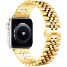 Ремешок Deexe Stainless Steel Strap для Apple Watch 42 / 44 / SE 44 / 45 / Ultra / Ultra 2 (49mm) - Gold: фото 1 из 6