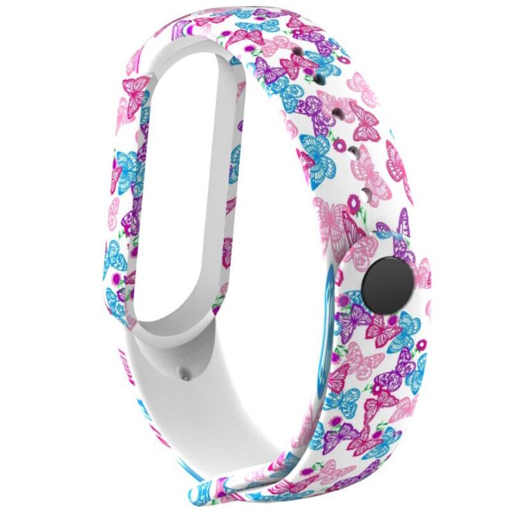 Ремешок Deexe Style Strap для Xiaomi Mi Band 5 / Mi Band 6 - Butterfly: фото 3 из 5