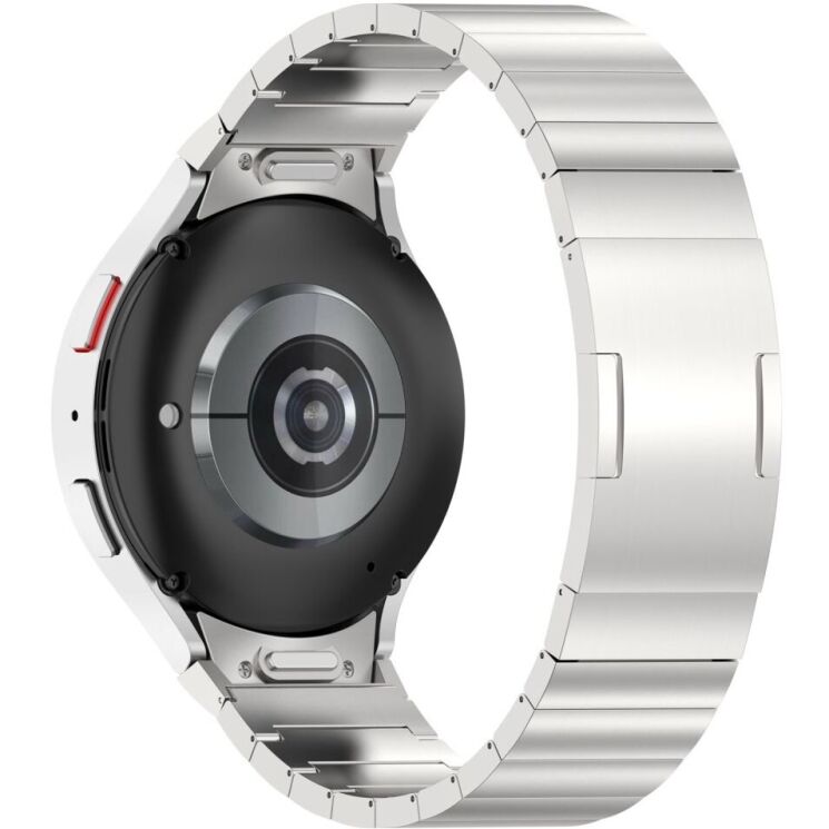 Ремешок Deexe Titanium Steel для Samsung Galaxy Watch 4 / 4 Classic / 5 / 5 Pro / 6 / 6 Classic / 7 / FE - Silver: фото 1 из 5