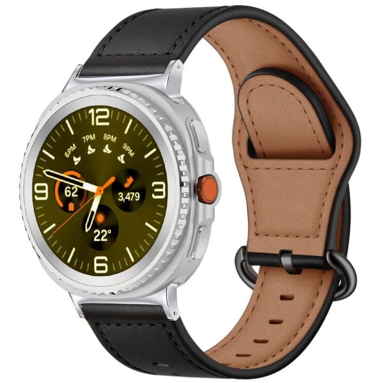 Ремінець KALEBOL Classic Strap для Samsung Galaxy Watch 8 (40/44mm) / 8 Classic - Black: фото 2 з 7