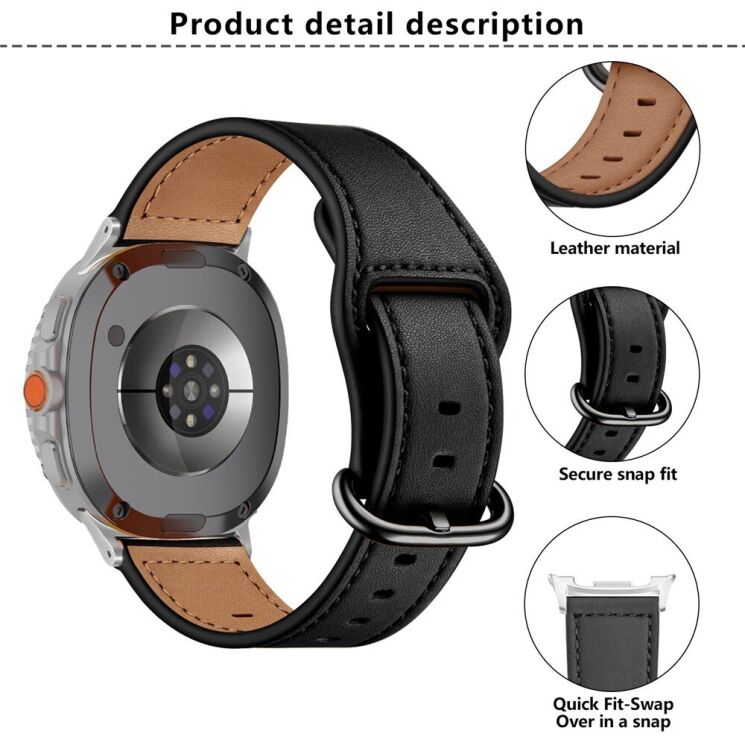 Ремінець KALEBOL Classic Strap для Samsung Galaxy Watch 8 (40/44mm) / 8 Classic - Ivory White: фото 6 з 8