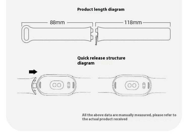 Ремешок Reframe Wavy Pattern для Xiaomi Mi Smart Band 8 / 9 / 10 - Black: фото 6 из 12