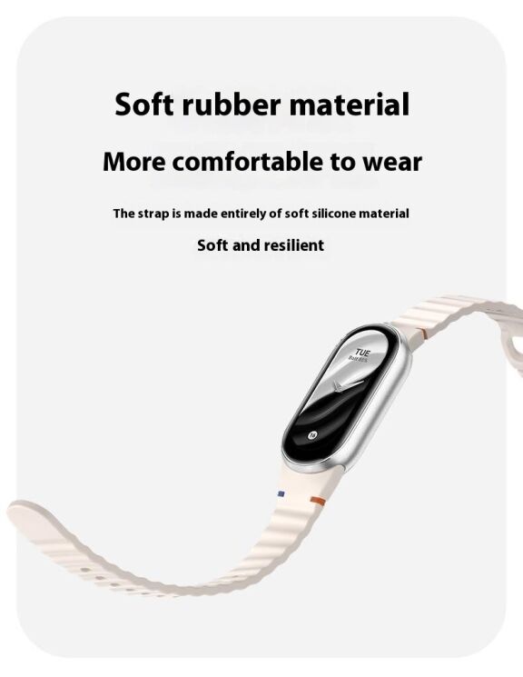 Ремешок Reframe Wavy Pattern для Xiaomi Mi Smart Band 8 / 9 / 10 - Black: фото 8 из 12