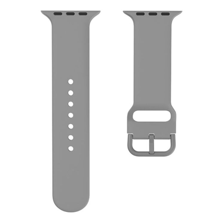 Ремінець UniCase Silicone Band для Apple Watch 42 (Series 10) / 41 / 40 / SE 40 / 38 - Light Grey: фото 3 з 7