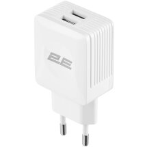 Сетевое зарядное устройство 2Е Wall Charger 12W (2USB, 2.1A) + кабель USB to Type-C (2E-WC1USB2.1A-CC) - White: фото 1 из 7