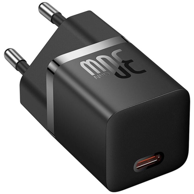 Сетевое зарядное устройство Baseus GaN5S 1C 30W + кабель Type-C to Type-C (100W, 1m) P10110902113-00 - Black: фото 2 из 21