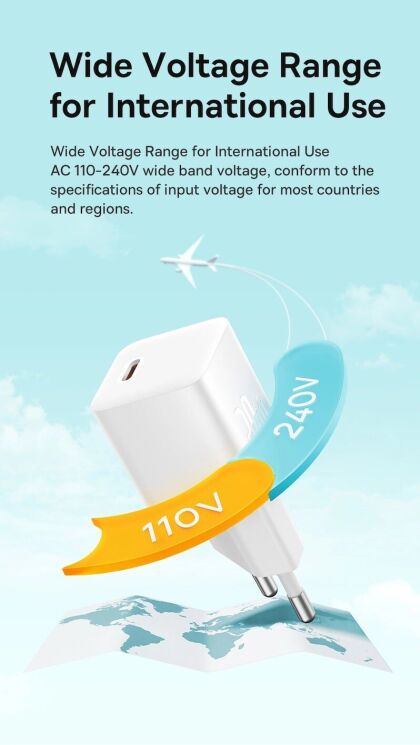 Сетевое зарядное устройство Baseus GaN5S 1C 30W + кабель Type-C to Type-C (100W, 1m) P10110902213-00 - Blue: фото 17 из 18