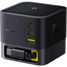 Сетевое зарядное устройство Baseus Super GaN Desktop 100W (2Type-C+USB) + кабель Type-C (P10164001123-00) - Black: фото 1 из 28