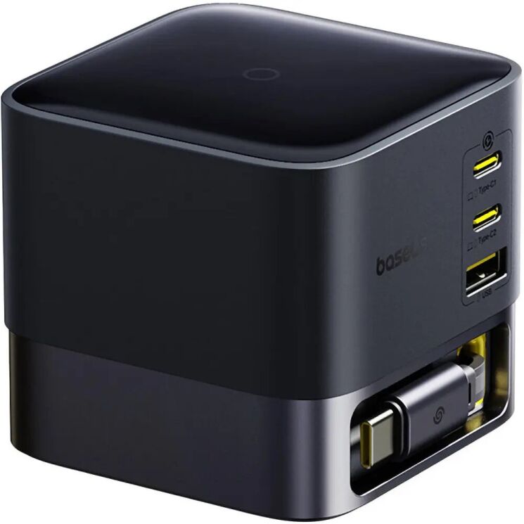 Сетевое зарядное устройство Baseus Super GaN Desktop 100W (2Type-C+USB) + кабель Type-C (P10164001123-00) - Black: фото 4 из 28
