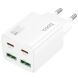 Сетевое зарядное устройство Hoco N55 20W 2C+2U - White (346191W). Фото 1 из 6