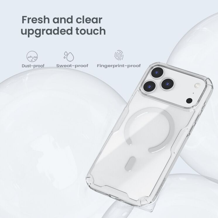 Силіконовий чохол NILLKIN Nature TPU Pro Magnetic для Apple iPhone 17 Pro Max - Transparent: фото 9 з 12