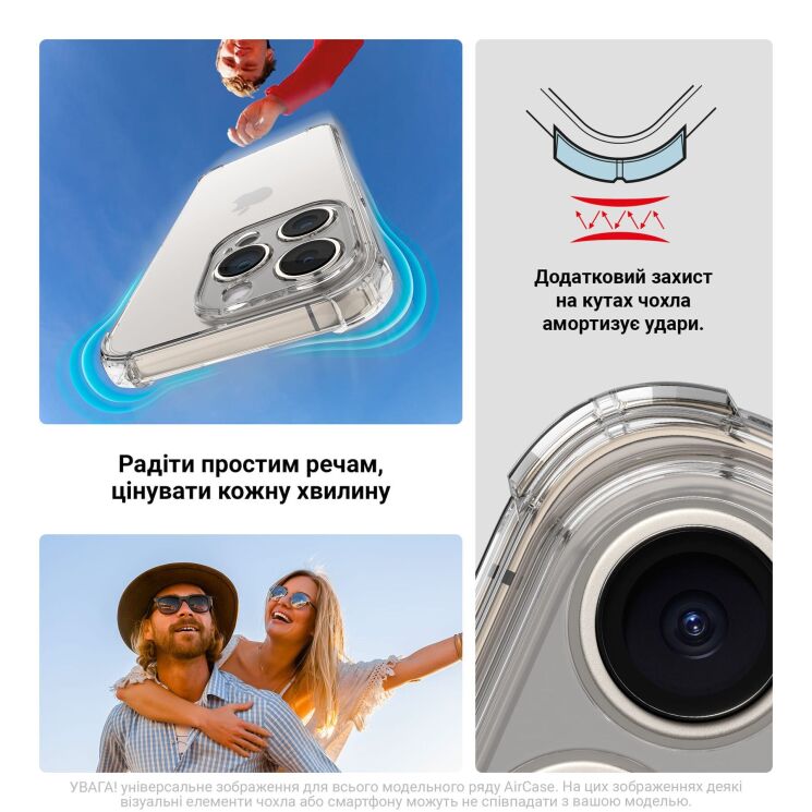 Силиконовый (TPU) чехол ArmorStandart Air Force для Realme 14 Pro Plus - Transparent: фото 6 из 6