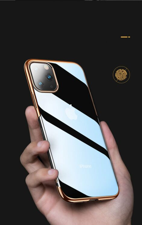 Силиконовый (TPU) чехол BASEUS Shining Series для Apple iPhone 11 Pro Max - Silver: фото 6 из 15