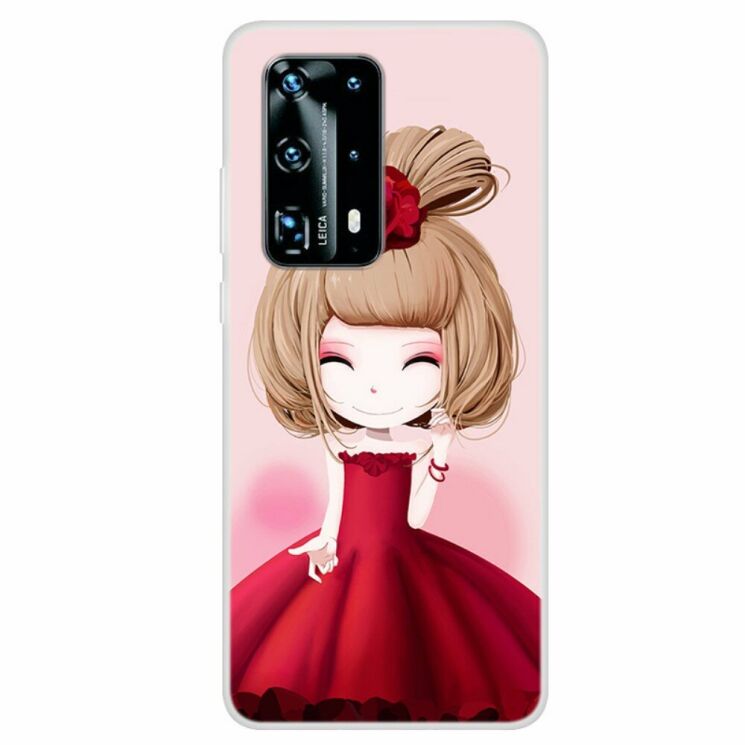 Силиконовый (TPU) чехол Deexe Life Style для Huawei P40 - Cute Girl: фото 1 из 1
