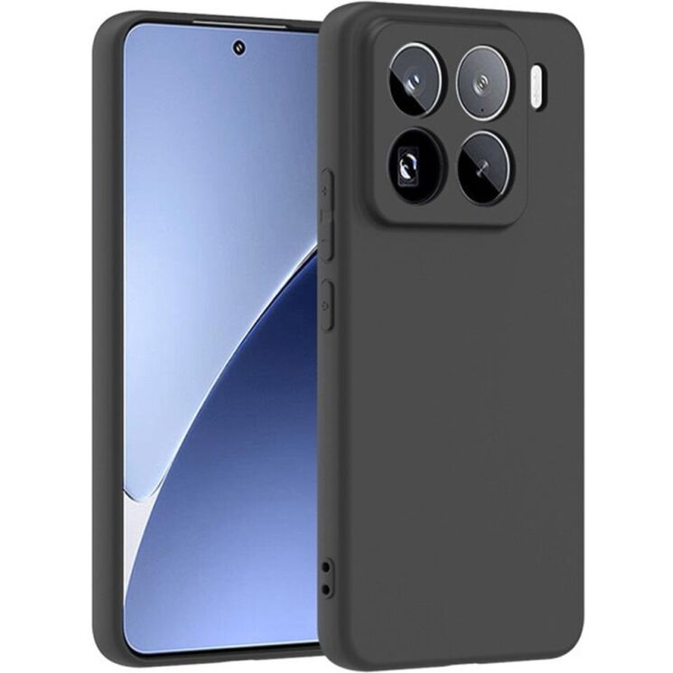 Силиконовый (TPU) чехол Deexe Matte Case для Xiaomi 15 Pro - Black: фото 1 из 5