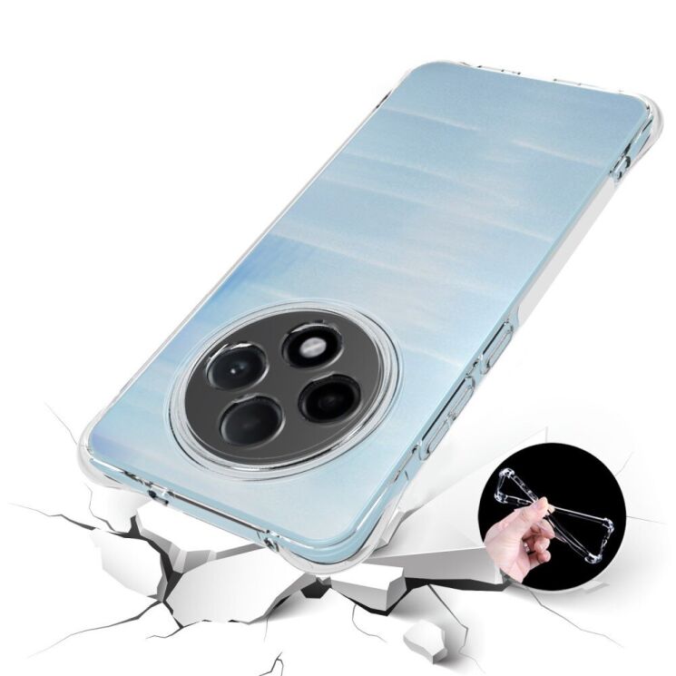 Силиконовый (TPU) чехол Deexe UltraThin для OPPO Reno 12 F/FS - Transparent: фото 2 из 5