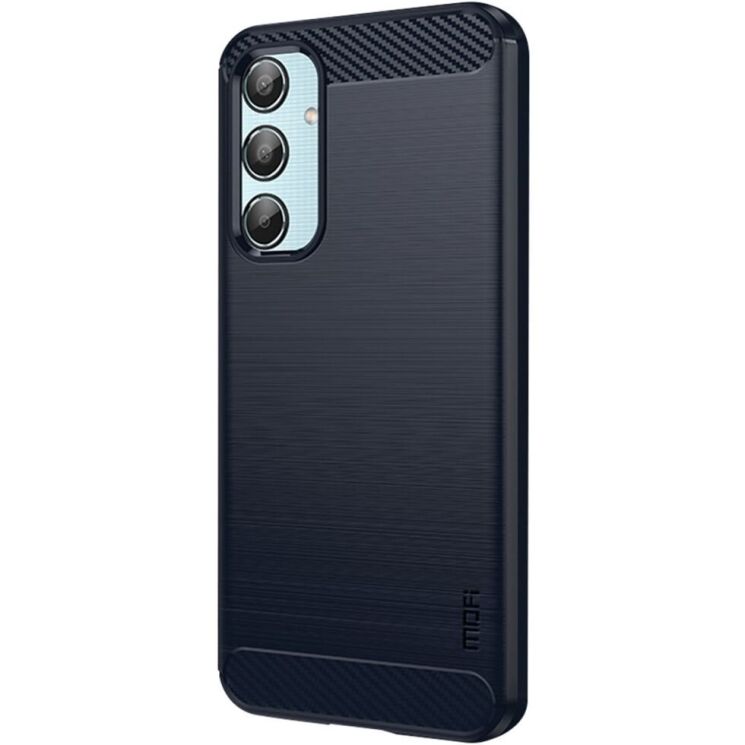 Силиконовый (TPU) чехол MOFI Carbon Fiber для Samsung Galaxy M35 (M356) - Blue: фото 2 из 10