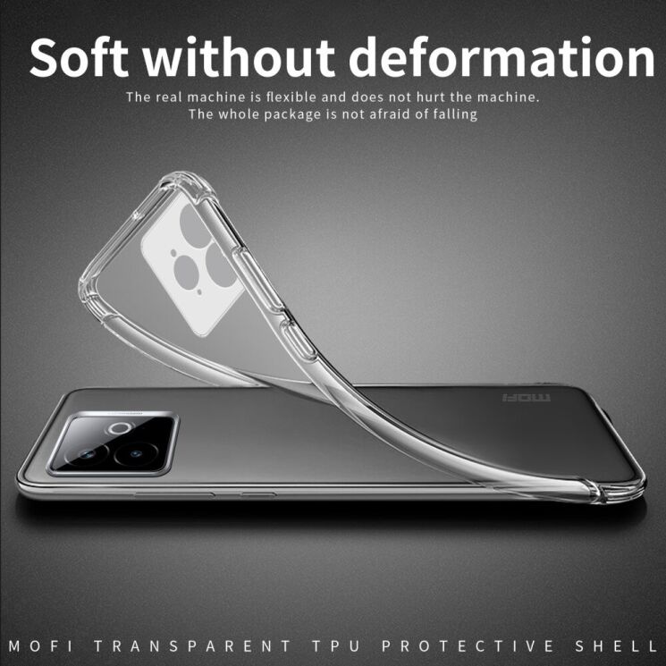 Силиконовый (TPU) чехол MOFI Thin Guard для Realme GT 7 Pro - Transparent: фото 4 из 10