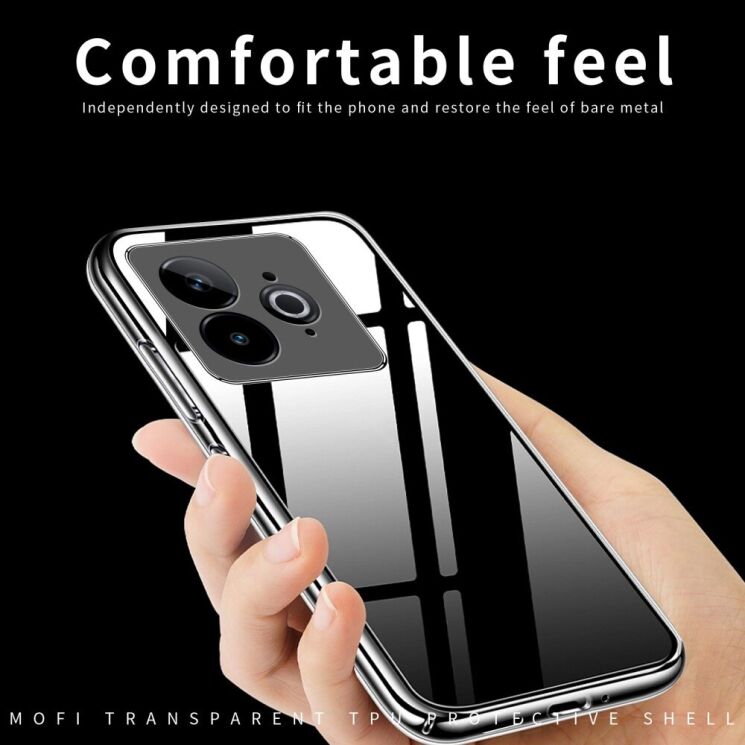 Силиконовый (TPU) чехол MOFI Thin Guard для Realme GT 7 Pro - Transparent: фото 7 из 10